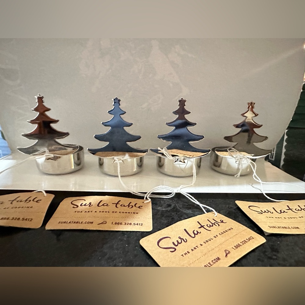New Sur La Table Christmas Fir Trees Votive holders